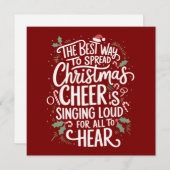 クリスマスの喜びを広げる最高の方法は、ホリデーシーズンを通して歌うことと踊ることだ シーズンカード (正面/裏面)