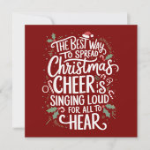 クリスマスの喜びを広げる最高の方法は、ホリデーシーズンを通して歌うことと踊ることだ シーズンカード (正面)
