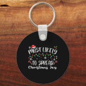クリスマスの喜びを広めそうである キーホルダー (正面)