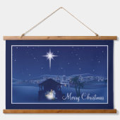 クリスマスの喜びを聖誕の場で 吊り下げ型タペストリー (正面)