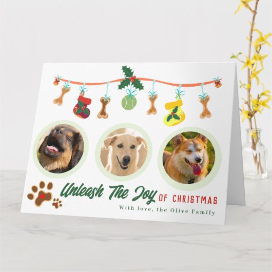 クリスマスの喜びを解き放つ カード (黄色い花)