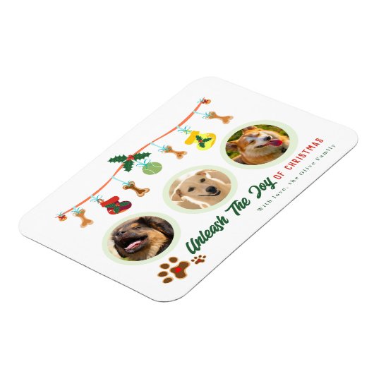 クリスマスの喜びを解き放つ マグネット (左側)
