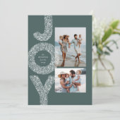 クリスマスの喜びを2つの写真でグリーンに彩る シーズンカード (スタンド正面)