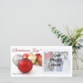 クリスマスの喜びカスタマイズ可能なフォトカード シーズンカード (スタンド正面)