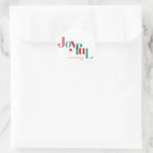 クリスマスの喜びクラシックのラウンドステッカー ラウンドシール (バッグ)