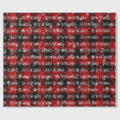 クリスマスの喜びザ・ワールド文字 ラッピングペーパー (フラット)