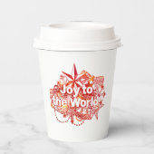 クリスマスの喜びザ・ワールド紙コーヒーカップ 紙コップ (裏面)