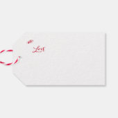 クリスマスの喜び写真ホワイトレッドのミニマモダンリスト ギフトタグ (裏面横)