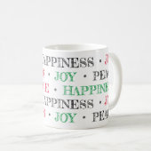 クリスマスの喜び平和の幸福 コーヒーマグカップ (正面右)