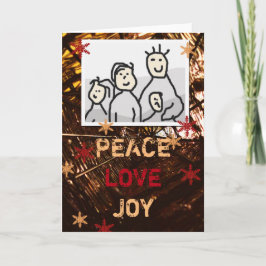 クリスマスの喜び愛の平和と季節の写真 シーズンカード