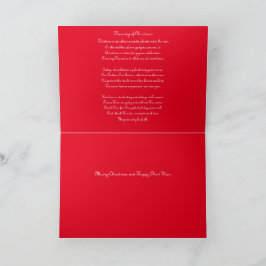 クリスマスの喜び詩 サンキューカード