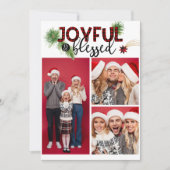 クリスマスの喜び賛美と赤い格子柄のスター3の写真 (正面)