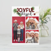 クリスマスの喜び賛美と赤い格子柄のスター3の写真 (スタンド正面)