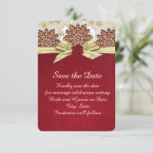 クリスマスの喜び金ゴールドリボン日付を保存 セーブザデート (スタンド正面)