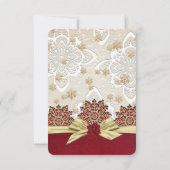 クリスマスの喜び金ゴールドリボン日付を保存 セーブザデート (裏面)