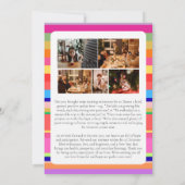 クリスマスの喜び６枚　カラフルな家族の写真カード 招待状 (裏面)