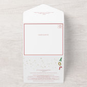 クリスマスの喜び5つの写真コラージュの涙オフ記念 オールインワン招待状 (外側)