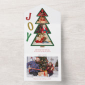 クリスマスの喜び5つの写真コラージュの涙オフ記念 オールインワン招待状 (内側)