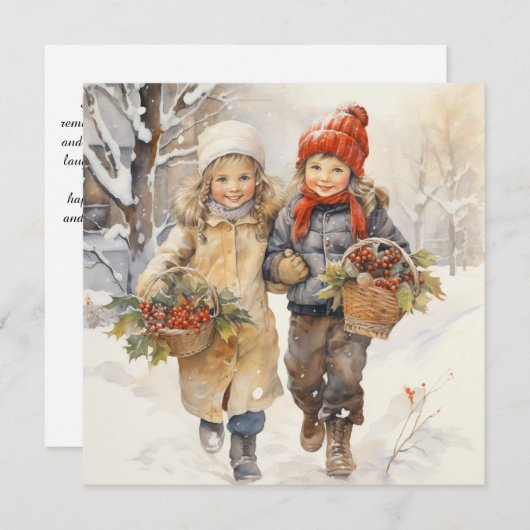 クリスマスの喜び: このクリスマスに愛をシェアする シーズンカード (正面/裏面)