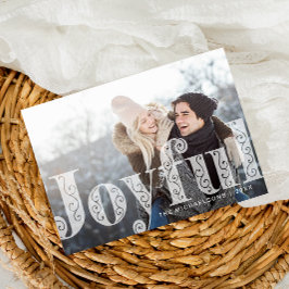 クリスマスの喜び オーバーレイ コーラル フォト  ホリデー シーズン シーズンカード