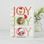 クリスマスの喜び カスタム写真 ホリデーカード (スタンド正面)