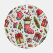 クリスマスの喜び ガラスオーナメント (裏面)