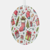 クリスマスの喜び ガラスオーナメント (正面左)