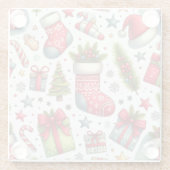 クリスマスの喜び ガラスコースター (裏面)