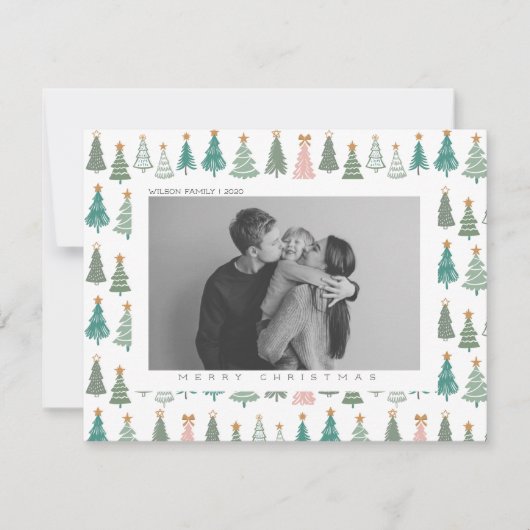 クリスマスの喜び クリスマス家族写真 シーズンカード (正面)