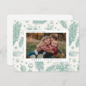 クリスマスの喜び クリスマス家族写真 ホリデーカード (正面/裏面)