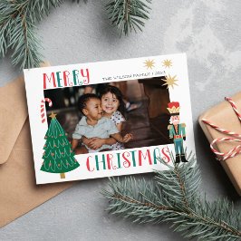 クリスマスの喜び クリスマス家族写真 ホリデーカード