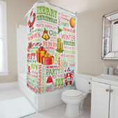 クリスマスの喜び シャワーカーテン (インサイチュ)