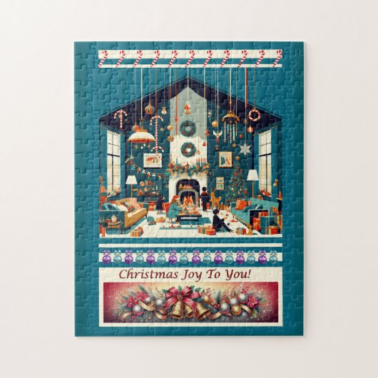 クリスマスの喜び！ ジグソーパズル (縦)