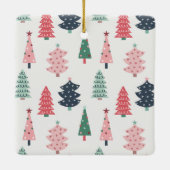 クリスマスの喜び スクエア セラミックオーナメント (裏面)
