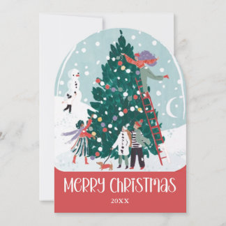 クリスマスの喜び スノーグローブ クリスマスカード