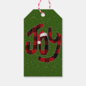 クリスマスの喜び バッファロープレイド ギフトタグ (正面)