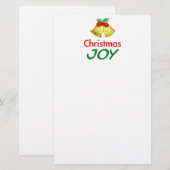 クリスマスの喜び (ヒイラギのベル) 便箋 (正面/裏面)