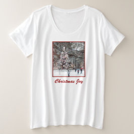 クリスマスの喜び プラスサイズTシャツ