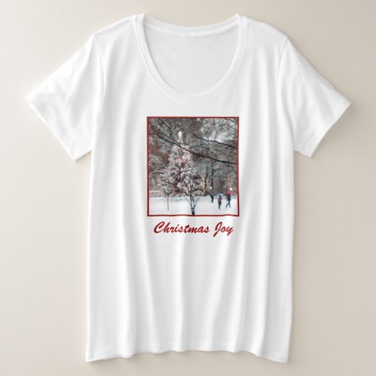 クリスマスの喜び プラスサイズTシャツ (デザイン正面)