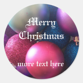 クリスマスの喜び ラウンドシール