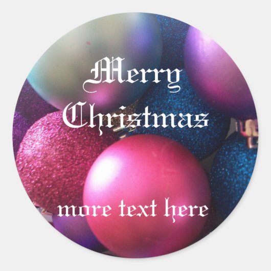 クリスマスの喜び ラウンドシール (正面)