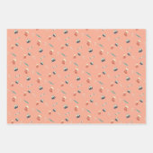 クリスマスの喜び、レトロソフト ラッピングペーパーシート (正面3)