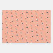 クリスマスの喜び、レトロソフト ラッピングペーパーシート (正面)