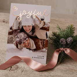 クリスマスの喜び 写真とテキストを追加 箔シーズンカード