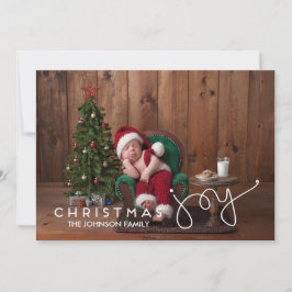 クリスマスの喜び 写真カード | 手書き文字 シーズンカード
