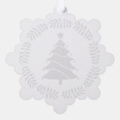 クリスマスの喜び 紫色 オーナメントカード (裏面)