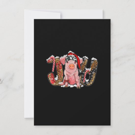 クリスマスの喜び 豚と一緒に メリークリスマス_1 招待状 (正面)