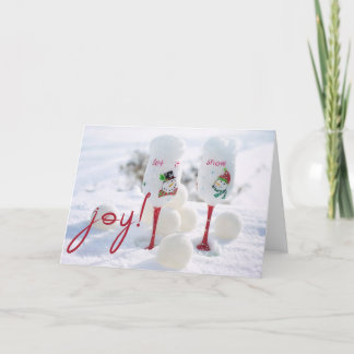 クリスマスの喜び – Let it Snow - Your PHOTO ノートカード