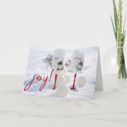 クリスマスの喜び – Let it Snow - Your PHOTO ノートカード (正面)