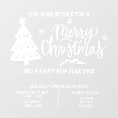 クリスマスの営業時間の案内（ビジネス用） ウィンドウサイン (シート)